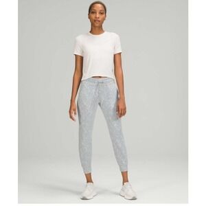 Lululemon Women's Ready to Rulu Jogger 7/8 Grey Jacquard Textured Pants Size 6